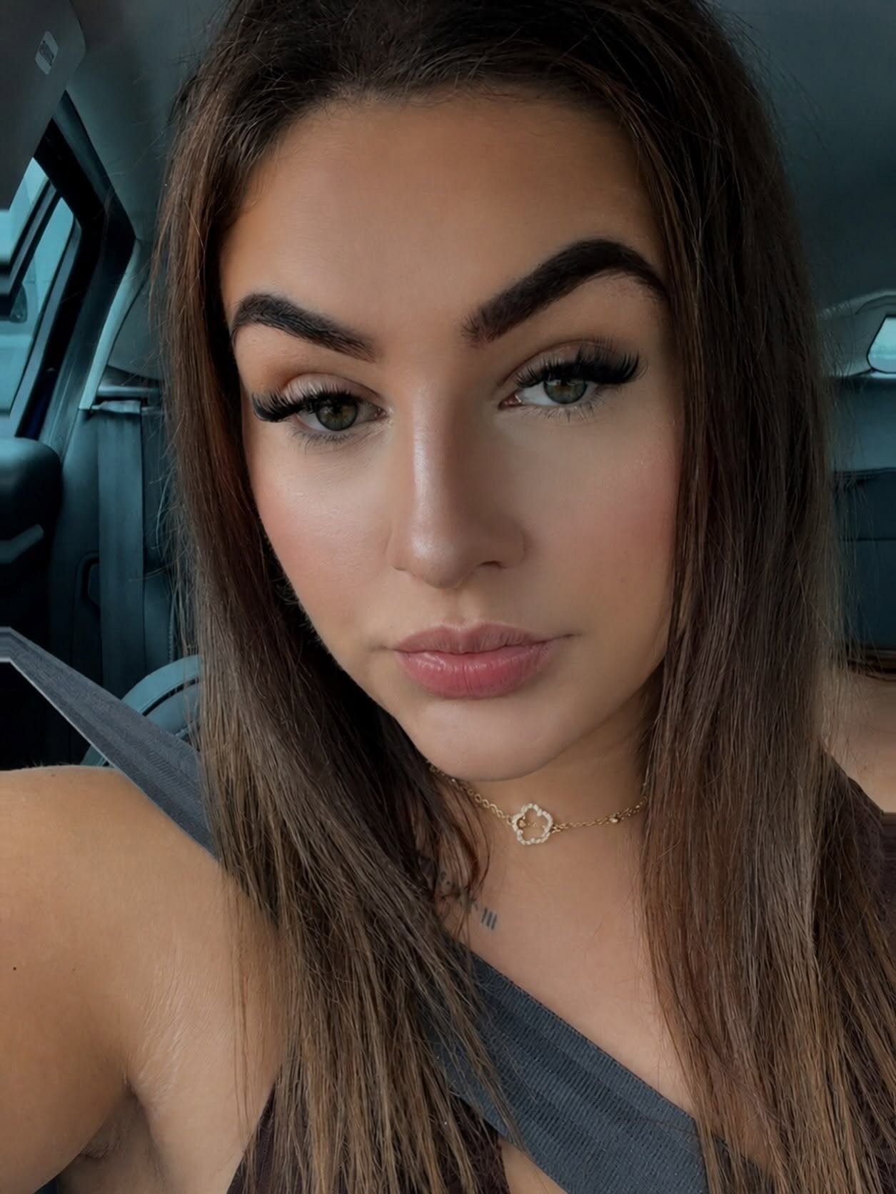 P Luxe Lashes client with a fresh set of lashes